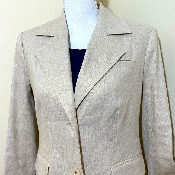 Alice+Olivia || Woman’s linen / cotton blend Blazer size Small - Picture 4 of 9